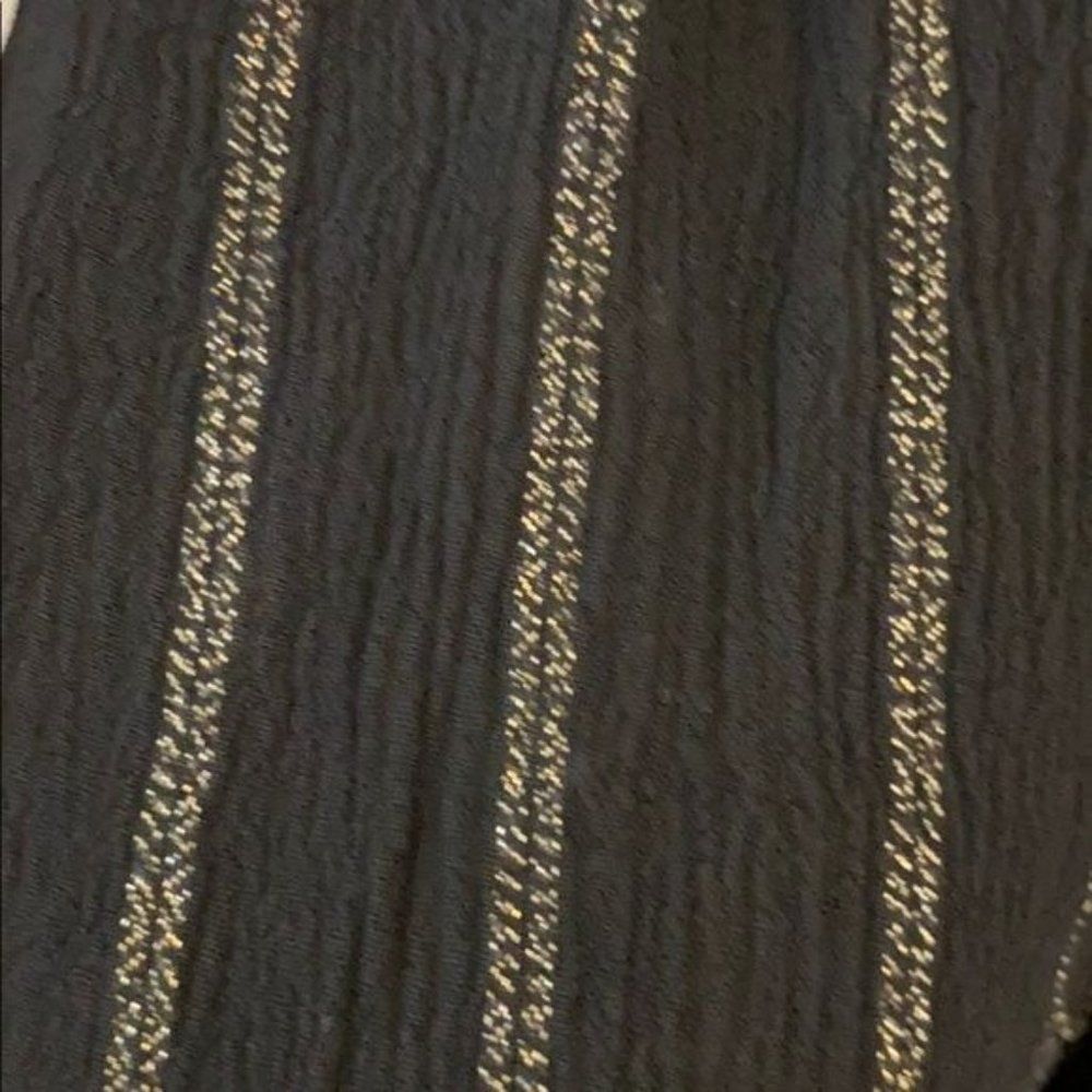 Maven West Black Blouse with Metallic Pinstripes - Picture 4 of 7